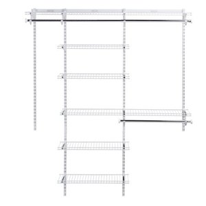 lot 4715 image: Rubbermaid 3-6ft Expandable Deluxe Closet Storage Kit