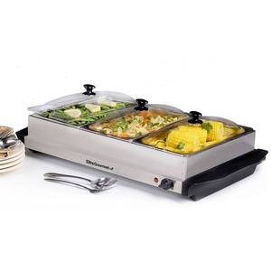 lot 4735 image: Elite Gourmet 3 Tray Electric Buffet Server