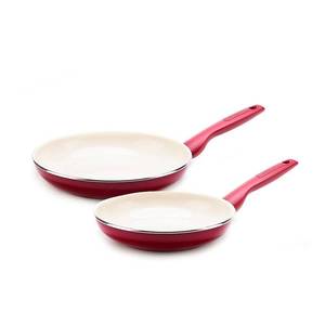 lot 4769 image: GreenPan Rio Ceramic Non-Stick Open Frypan Set
