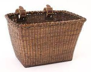 lot 5671 image: Retrospec Bicycles Cane Woven Rectangular Toto Basket