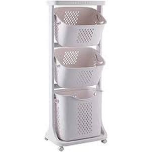 lot 5690 image: Multipurpose 3-Tier Laundry Sorter Basket
