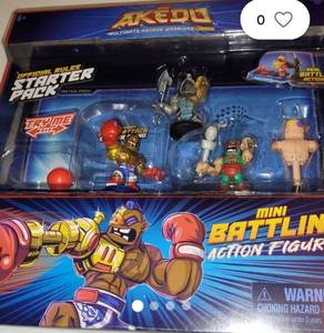 lot 51157 image: Akedo Ultimate Arcade Starter Pack Mini Battling Action Figure