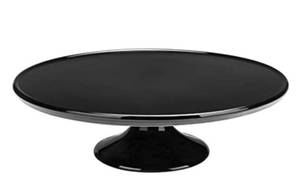 lot 51161 image: Sweese 709.112 12-Inch Porcelain Cake Stand, Round Dessert Stand, Black Cupcake Stand for Parties