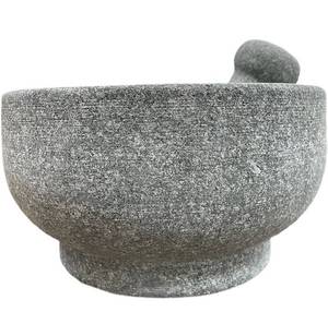 lot 51162 image: Natural Stone 8.5 IN Double Sided Mortar and Pestle