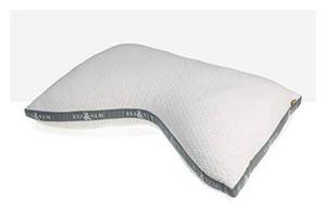 lot 51214 image: Eli & Elm  Ultimate Side Sleeper Pillow with Adjustable Filler to Get The Perfect Contour Curved Pillow for A Neck Pain Relief Sleep - Removable Latex and Polyester Filling- 17 X 29