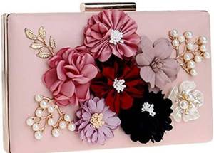 lot 51216 image: Women Flower Clutches Evening Bags Handbags Wedding Clutch Purse