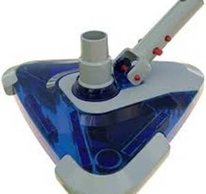lot 51224 image: POOLWHALE Jumbo Pool Vacuum Head with Side Nylon Bristles, Swivel Hose Connection