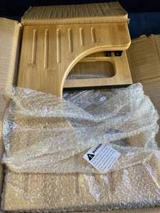 lot 51249 image: TOILET STOOL STEP STOOL NATURAL WOOD