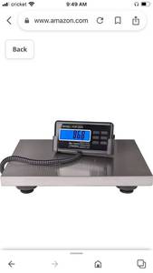 lot 51251 image: Large 440lbs Shipping Scale, 15X 12 Platform Heavy Duty Stainless Steel Platform for Postal Industrial Floor Busniess Office Home Warehouse Package Lugggage