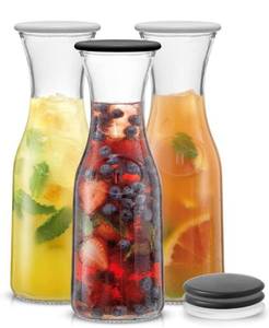 lot 51270 image: ORANGE JUICE CARAFE HAND WASH ONLY SET OF 6