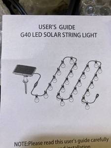 lot 51302 image: 18 ft. SOLOR POWERED STRING LIGHTS