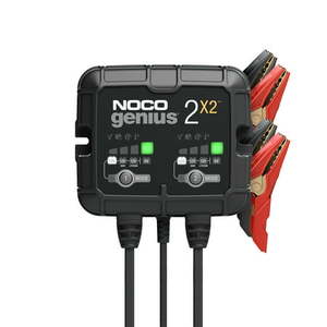 lot 70875 image: GENIUS2X2 6V12V 2-Bank, 4-Amp (2-Amp Per Bank) Fully-Automatic Smart Charger