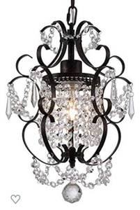 lot 76390 image: Riomasee Mini Chandelier Antique Bronze Chandeliers 1 Light Elegant Chandelier Crystal Iron Ceiling Light Fixture for Bedroom,Girls Room,Bathroom,Farmhouse