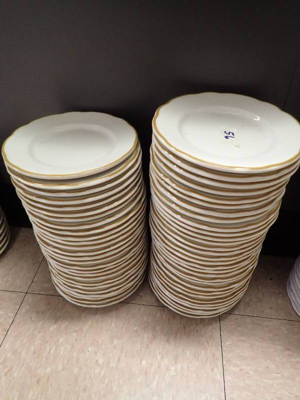 lot 1774 image: Lot Of (56) Buffalo China 6 Round Side Plates