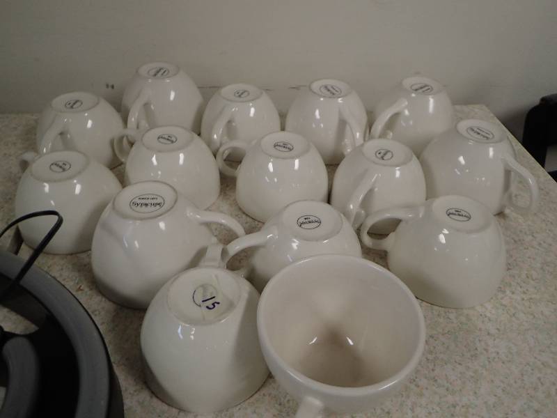 lot 1795 image: Lot Of (15) Syracuse China Coffee Mugs