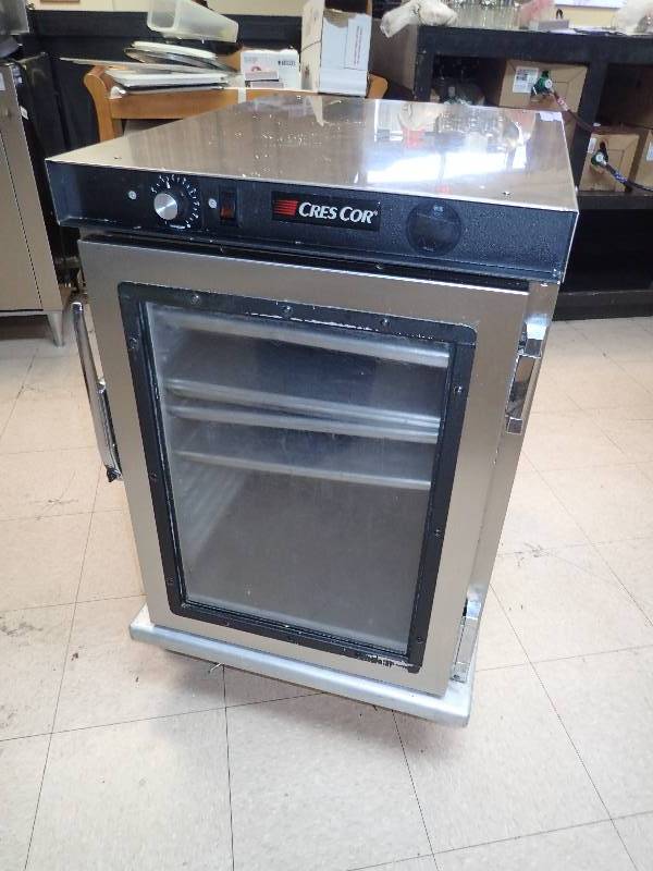 lot 1814 image: Crestcore Single Door Full Size Sheet Pan Warming Cabinet On Castors