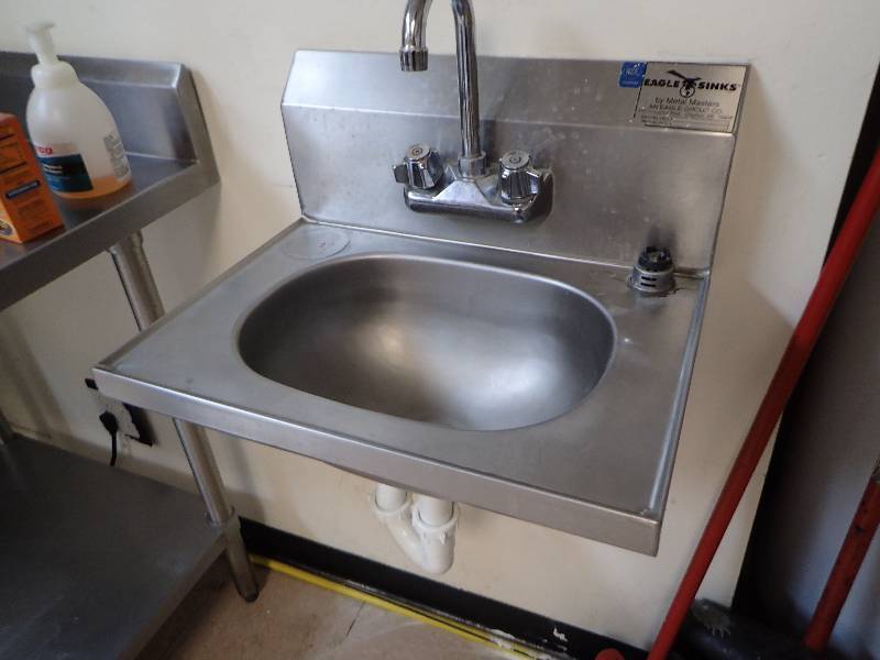 lot 1827 image: Eagle Sinks Wall Mounted Hand Sink