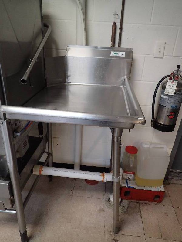 lot 1843 image: Stainless Clean Side Commerical Dish Line