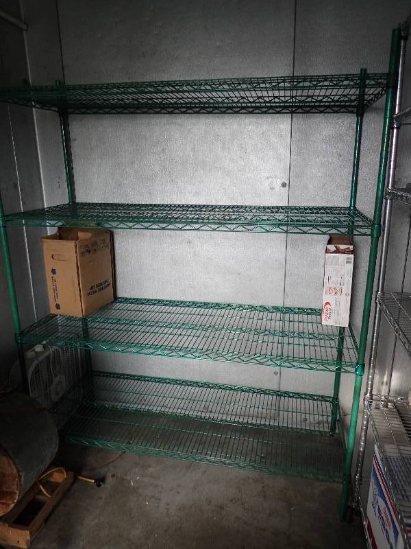 lot 1849 image: 4 Tier Metal Wire Apox Coated Metal Wire Storage Rack