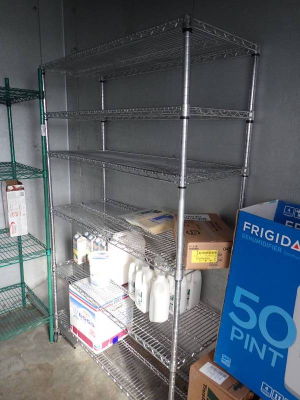 lot 1850 image: 6 Tier Metal Wire Metro Storage Rack