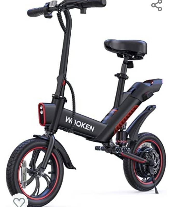 lot 70427 image: Electric Bike, Wooken 12 Folding Electric Bike, Ebike for Adults Retail $359.99