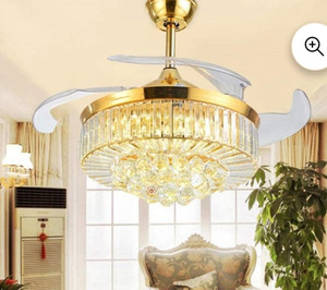 lot 51028 image: Two In One Magical Fan Chandelier