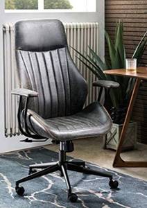lot 51031 image: Ovios Ergonomic Office Chair,Modern Computer Desk Chair,high Back Suede Fabric Desk Chair with Lumbar Support for Executive or Home Office (Dark Grey)