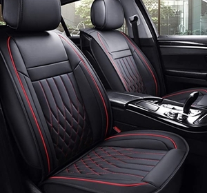 lot 51004 image: JOYOTO LUXURY CAR SEAT COVERS BLACK WITH RED TRIM