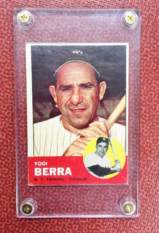 1963 Yogi Berra Topps Baseball Card 100 Authentic 53 Year Old Card