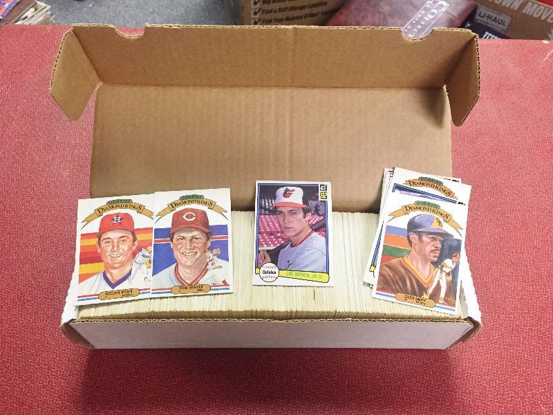 lot 1034 image: 1982 Donruss Baseball Set w Mint Condition Cal Ripken Jr. Rookie Card - Awesome 34 Year Old Set - Hard to Find