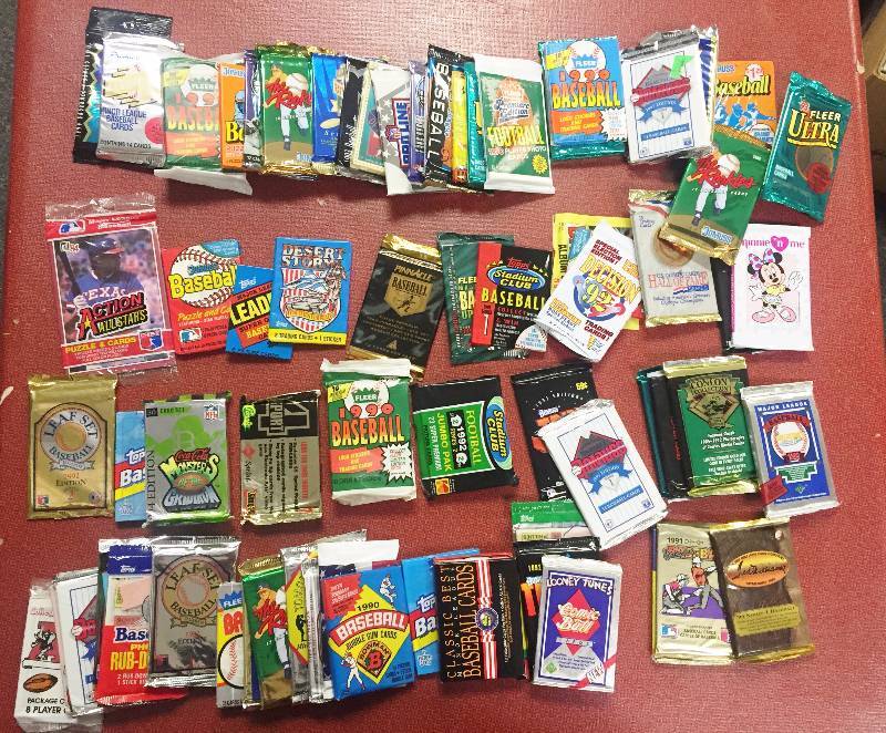 lot 1030 image: (75) FACTORY SEALED UNOPENED VINTAGE SPORTS CARD  PACK LOT - VERY RARE FACTORY SEALED BABE RUTH PACKS - 1953 Topps Archives Packs 