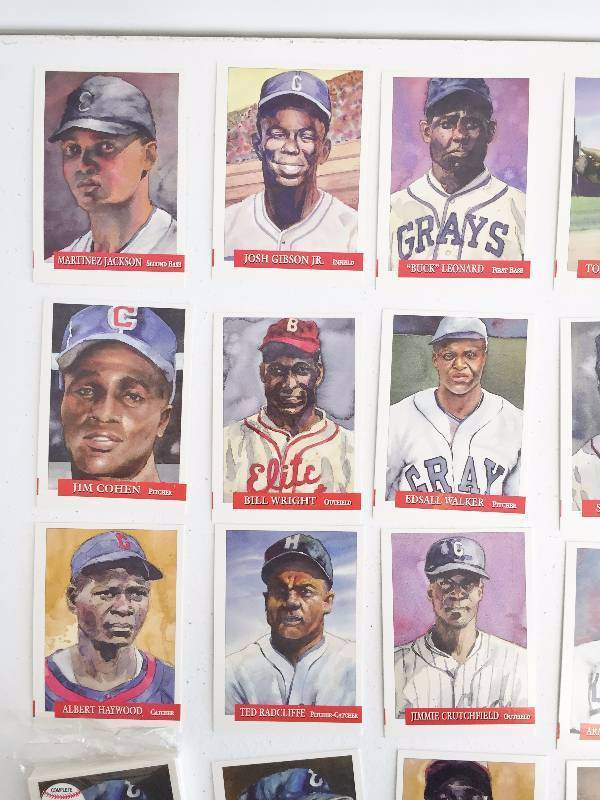lot 1041 image: (2) Rare Complete Negro League Baseball Superstar Sets - Extremely rare find - Very Rare Set wCOA from Negro League President