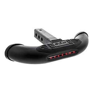 lot 9064 image: Bully BBS-1104L Black Bull Series Steel Universal Fit Truck LED Brake Light Hitch Step Fits 1.25 and 2 Hitch Receivers for Trucks from Chevy (Chevrolet), Ford, Toyota, GMC, Dodge RAM, Jeep