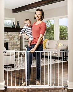 lot 9071 image: Regalo Easy Open 47-Inch Super Wide Walk Thru Baby Gate, Bonus Kit, Includes 4-Inch and 12-Inch Extension Kit, 4 Pack Pressure Mount Kit and 4 Wall Cups and Mounting Kit , 11 Count (Pack of 1)