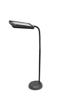 lot 9078 image: daylight24 402039-04 Full Page 8 x 10 Inch Magnifier LED Illuminated Floor Lamp, Black