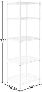 lot 9085 image: 5 Tier steel shelving unit