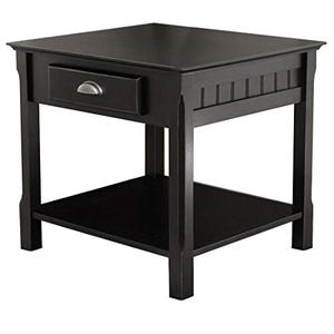 lot 9100 image: Winsome Wood Timber Occasional Table, Black, 21.97 x 22.05 x 21.97 Inches