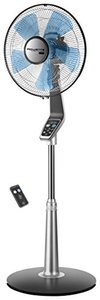 lot 9120 image: Rowenta VU5670 Turbo Silence Oscillating Fan, Standing Fan, 5 Speed Fan with Remote Control