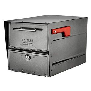 lot 9134 image: Architectural Mailboxes 6400P-R-10 Oasis Eclipse Locking Mailbox, Pewter