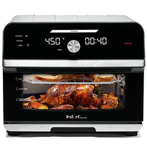 lot 9145 image: Instant Omni Plus 19-QT Air Fryer Toaster Oven Combo, 10-in-1, Rotisserie Oven, Convection Oven, Dehydrator, Roaster, Reheater, Fits a 12 Pizza, Free App with Over 1900 Recipes, Stainless Steel