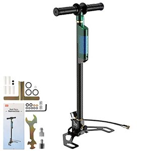 lot 9178 image: GX PUMP M6 3 Stage High Pressure PCP Hand Pump, External Moisture- Oil Filter, 30Mpa4500Psi PCP Air Rifle Filling Stirrup Pump,Stainless Steel Body for Paintball,Scuba Diving
