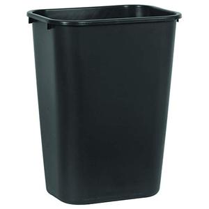 lot 9186 image: Rubbermaid Commercial Products FG295700BLA Plastic Resin Deskside Wastebasket, 10 Gallon41 Quart, Black