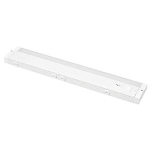 lot 9192 image: Amazon Basics 3-Color Temperature Level and 3-Section Dimming LED Cabinet Light, Linkable, Direct Wire, White Finish, 18-Inch