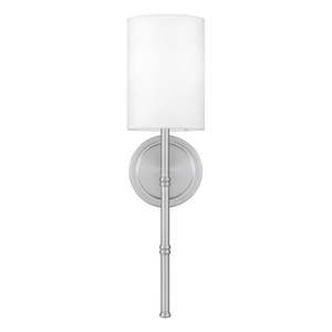 lot 9222 image: Ashley Harbour Dorsett 1-Light Antique Polished Nickel Wall Sconce