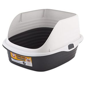 lot 9225 image: Arm & Hammer Rimmed Wave Cat Litter Pan, Large
