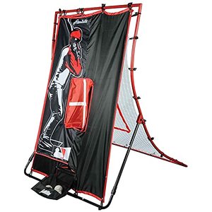 lot 9227 image: Franklin Sports Baseball Pitching Target and Rebounder Net - 2-in-1 Pitch Trainer  Pitchback Net - Baseball Return Screen  Pitching Practice Target - 68