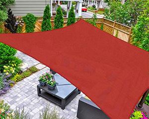 lot 9281 image: AsterOutdoor Sun Shade Sail Rectangle 16 x 16 UV Block Canopy for Patio Backyard Lawn Garden Outdoor Activities, Terra