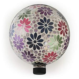 lot 9283 image: Alpine Corporation HGY426 Alpine Glass Glazing Globe Gazing Balls, Multicolor