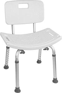 lot 9284 image: Vaunn Medical Tool-Free Assembly Spa Bathtub Adjustable Shower Chair Seat Bench with Removable Back