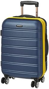lot 9299 image: Rockland Melbourne Hardside Expandable Spinner Wheel Luggage, Navy, Carry-On 20-Inch
